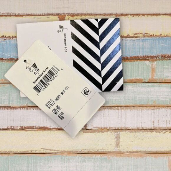 Sandrine Rose x Free People shorts women's 28 distressed blue jean white zipper - Picture 3 of 3